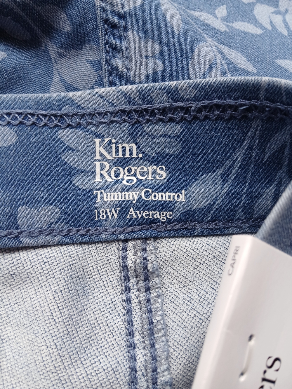 Kim Rogers Blue Floral Knit Capris Size 18W NWT - Picture 7 of 8